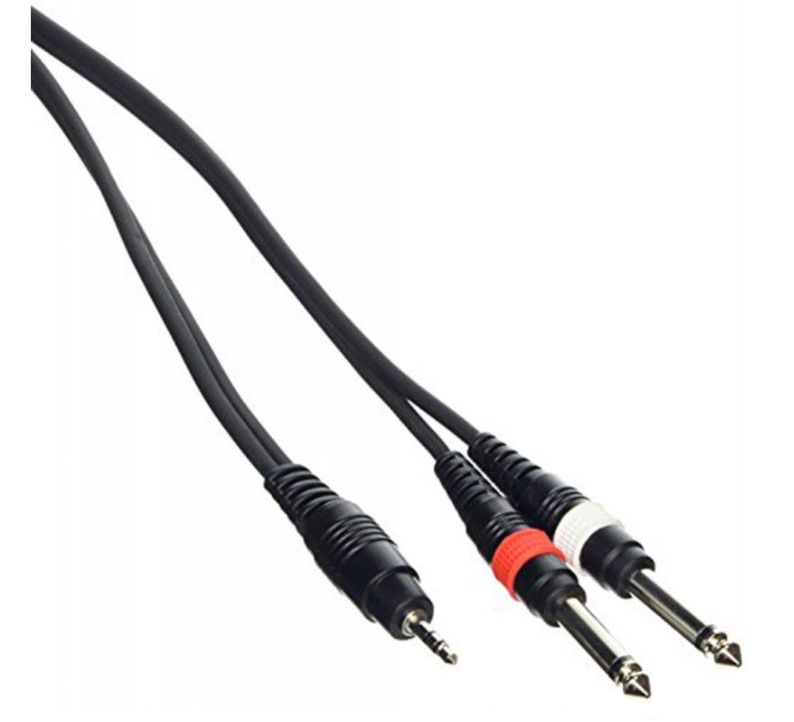 

Готовый аудио кабель Jack 3,5 stereo — 2xJack 6,3 mono BIG YC005 10м