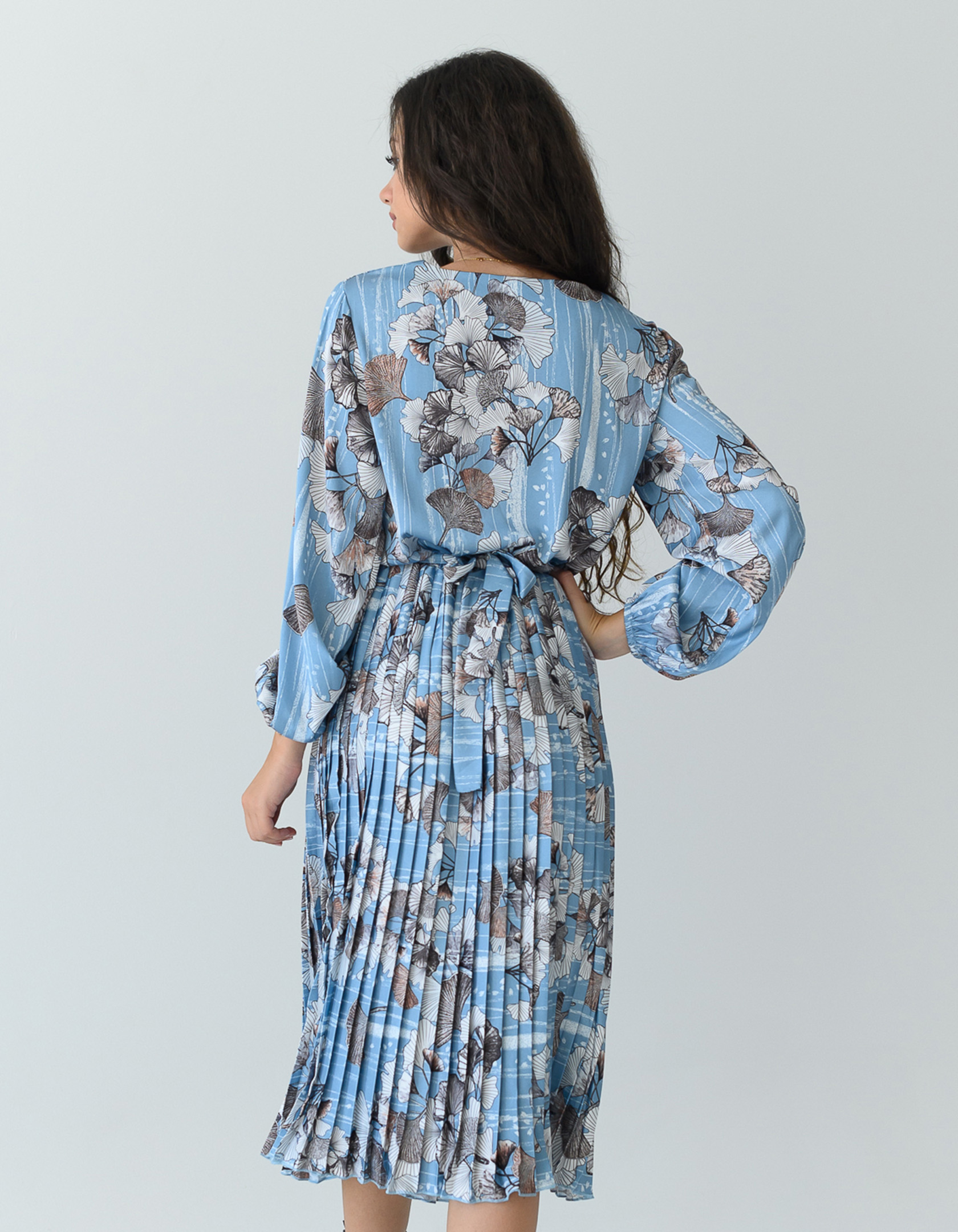 

Платье деми Wear me женское плиссе с длинным рукавом и принтом  Синий 2w/19/74F, Платье деми Wear me женское плиссе с длинным рукавом и принтом XL Синий 2w/19/74F