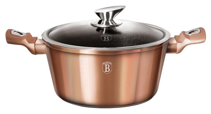 

Кастрюля Berlinger Haus Rose Gold 4.1л с крышкой индукционная с антипригарным покрытием Золотистая