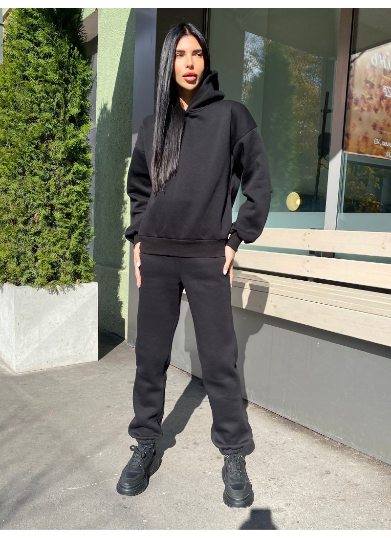 

Костюм трикотажный на флисе осень-зима 2021 Best Q Modern Boutique черный,  СК026, Костюм трикотажный на флисе осень-зима 2021 Best Q Modern Boutique черный, L СК026