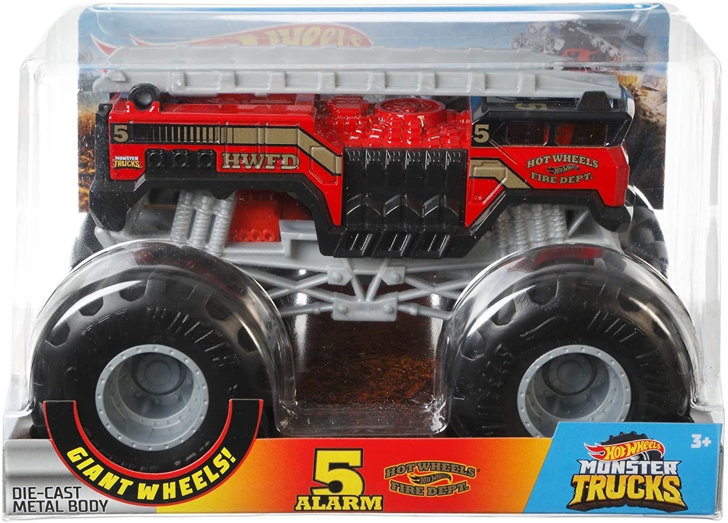 Машинка Hot Wheels Monster Trucks 1:24 5 Alarm Пожарная Монстр Трак (GBV34)  – фото, отзывы, характеристики в интернет-магазине ROZETKA от продавца: VRS  | Купить в Украине: Киеве, Харькове, Днепре, Одессе, Запорожье, Львове