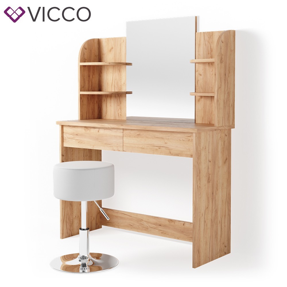 

Туалетный столик со стулом 108x142 Vicco Charlotte, сонома