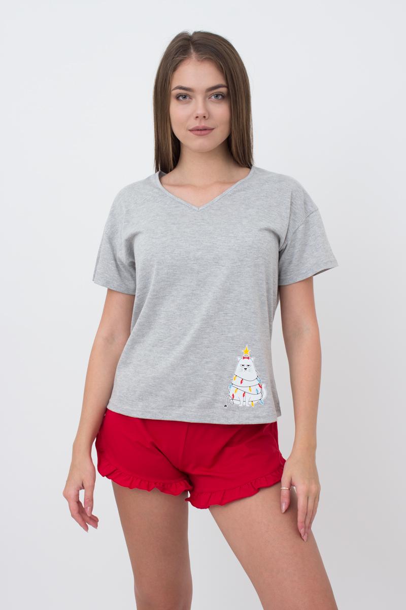 

Комплект (футболка + шорты) GIULIA WINTER CAT 6118/010  Grey melange/red, Комплект (футболка + шорты) GIULIA WINTER CAT 6118/010 XS Grey melange/red