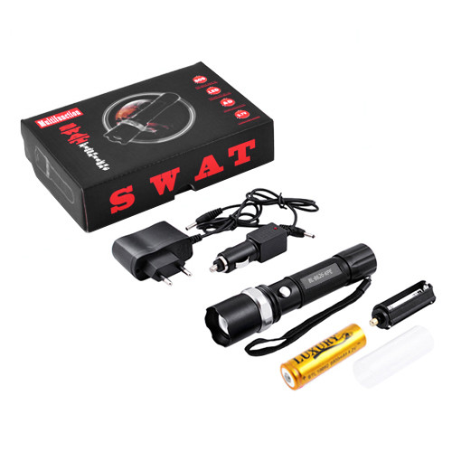 

Ручной фонарь Police 8626-XPE ЗУ 220V/12V 1х18650/3хААА zoom Черный (L- 410)