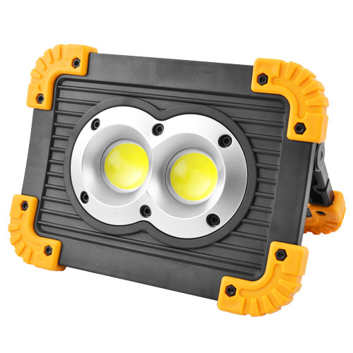 

Прожектор переносной светодиодный L802-20W-2COB+1W ЗУ micro USB 2x18650/3xAA Power Bank Searchlight (L- 5587)