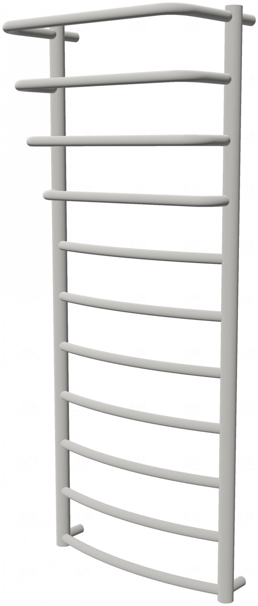 

Белая сушилка для полотенец Grosse 11 RAL9016 лесенка 1150x482, white
