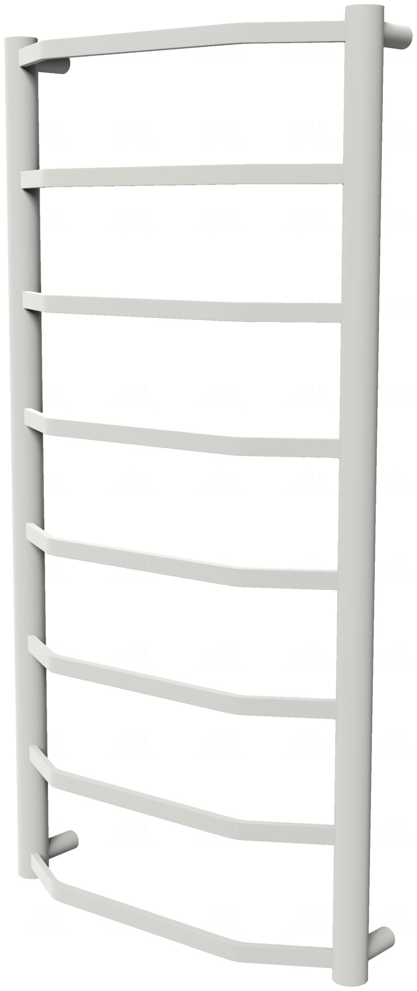 

Белый полотенцесушитель Luxe 8 RAL9016 лесенка 850x432, white