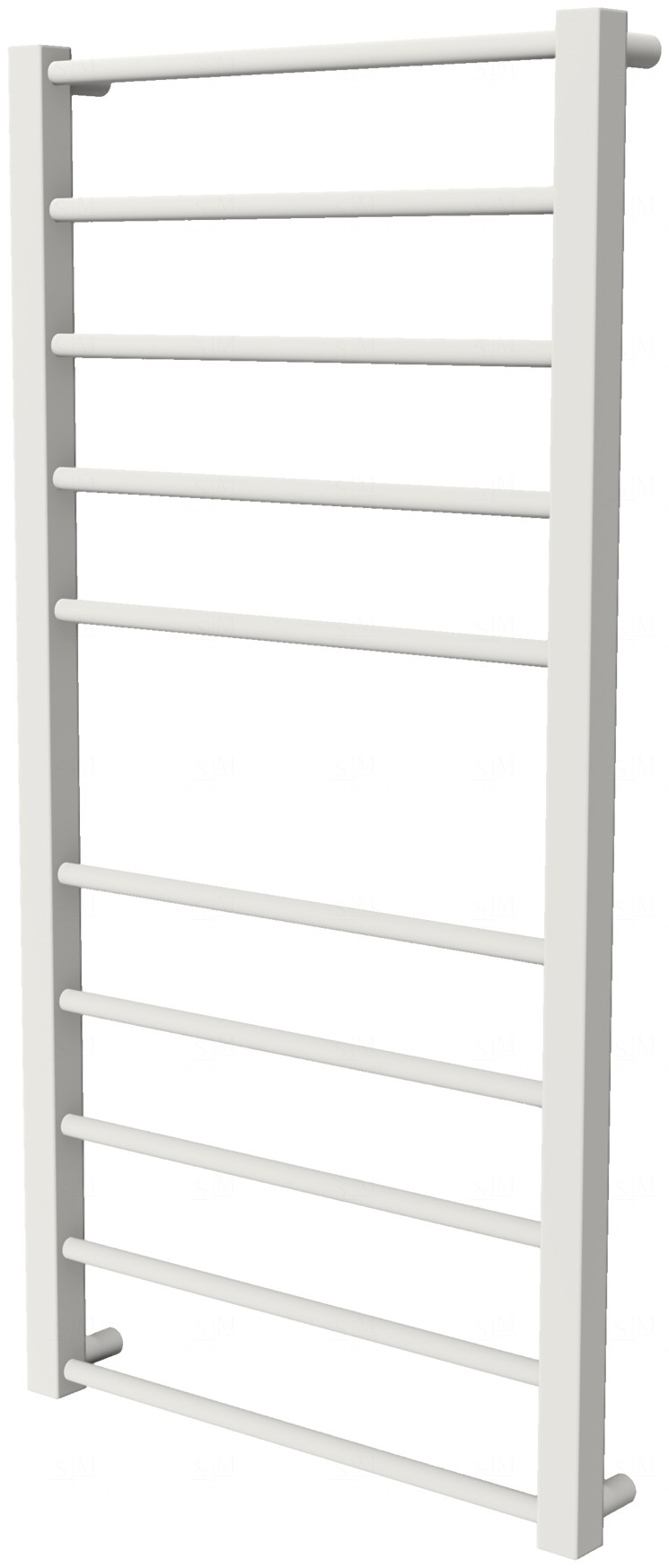 

Белый полотенцесушитель Sonnet 10 RAL9016 лесенка 950x480, white
