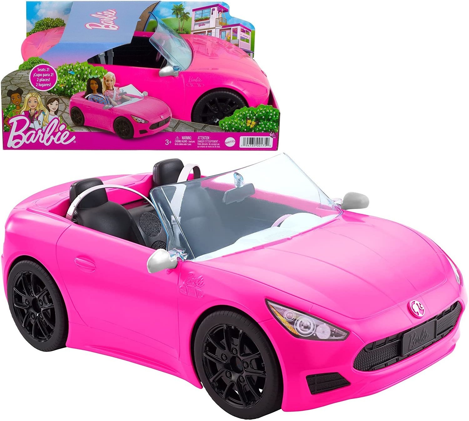 

Гламурный кабриолет для Барби автомобиль розовый машина Barbie Convertible 2-Seater Vehicle Pink Car (HBT92)