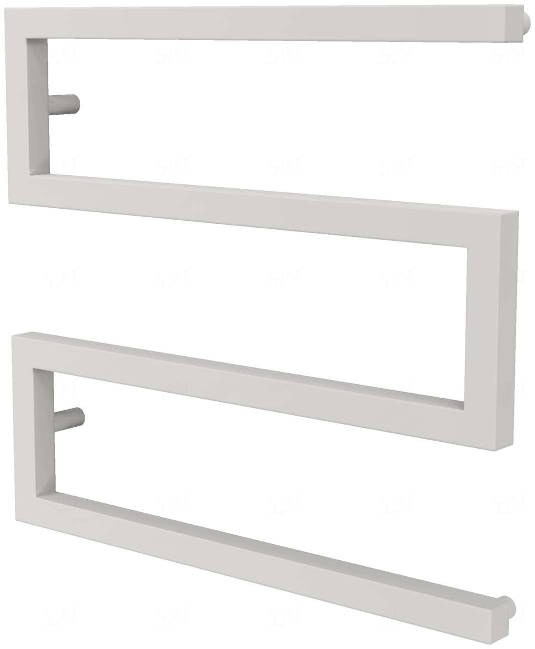 

Белый полотенцесушитель Ultra 3 RAL9016 змейка 530x550, white