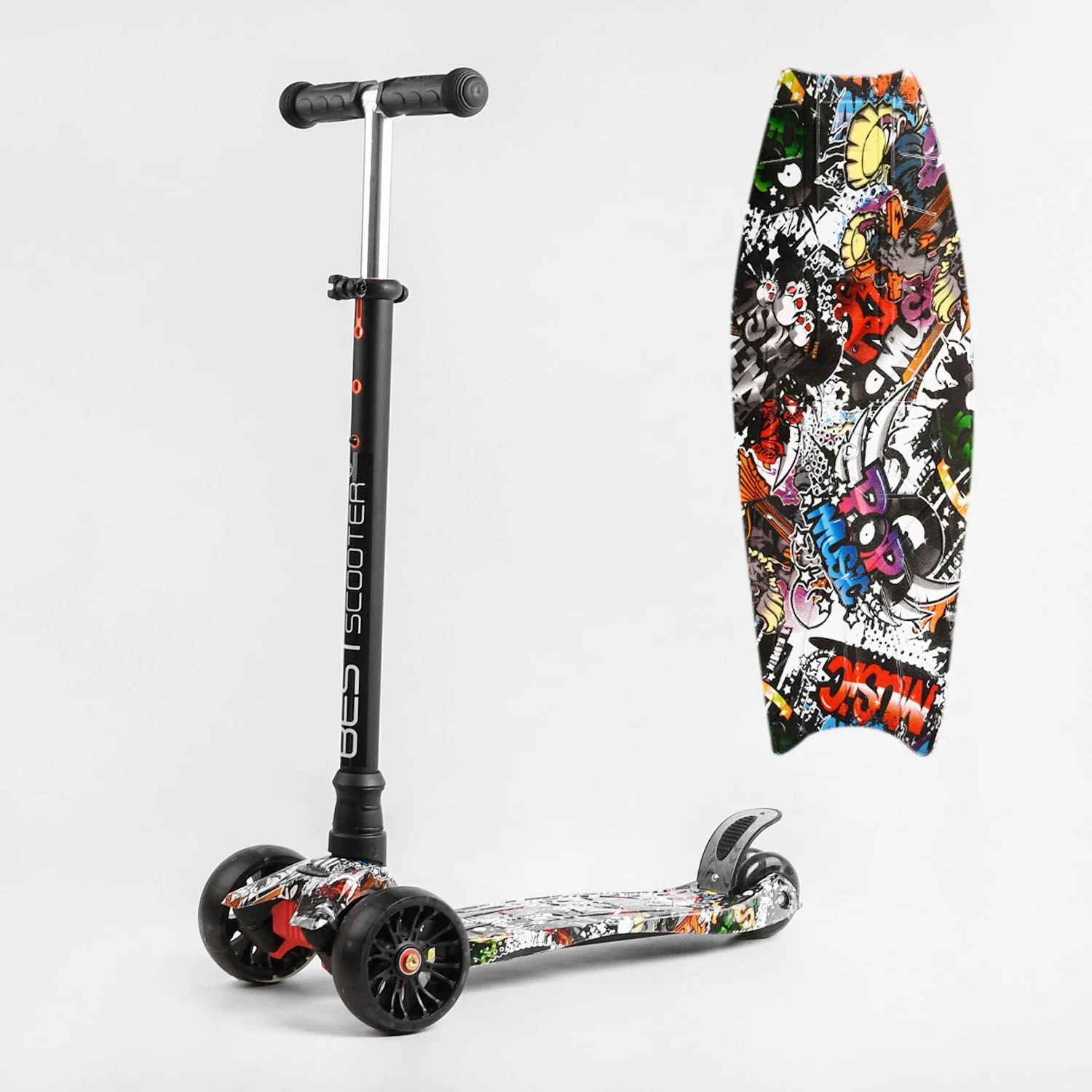 

Самокат Best Scooter MAXI Black (S-11405)