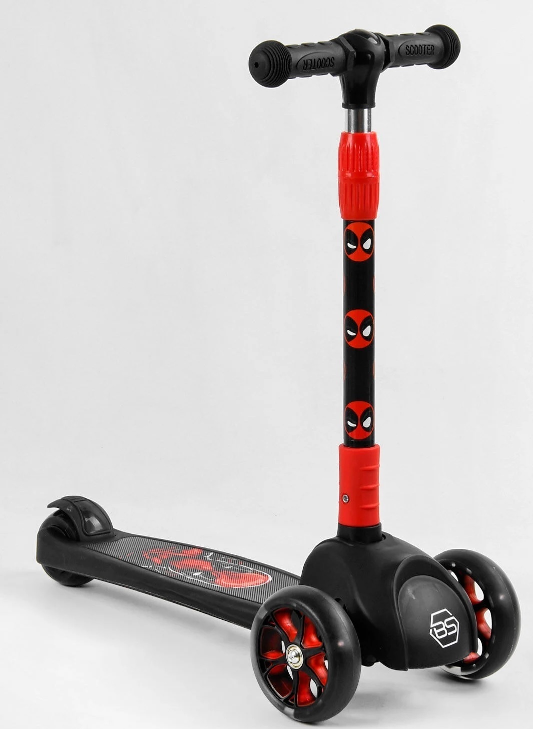 

Самокат Best Scooter свет колес и дисков Black-Red (79166)