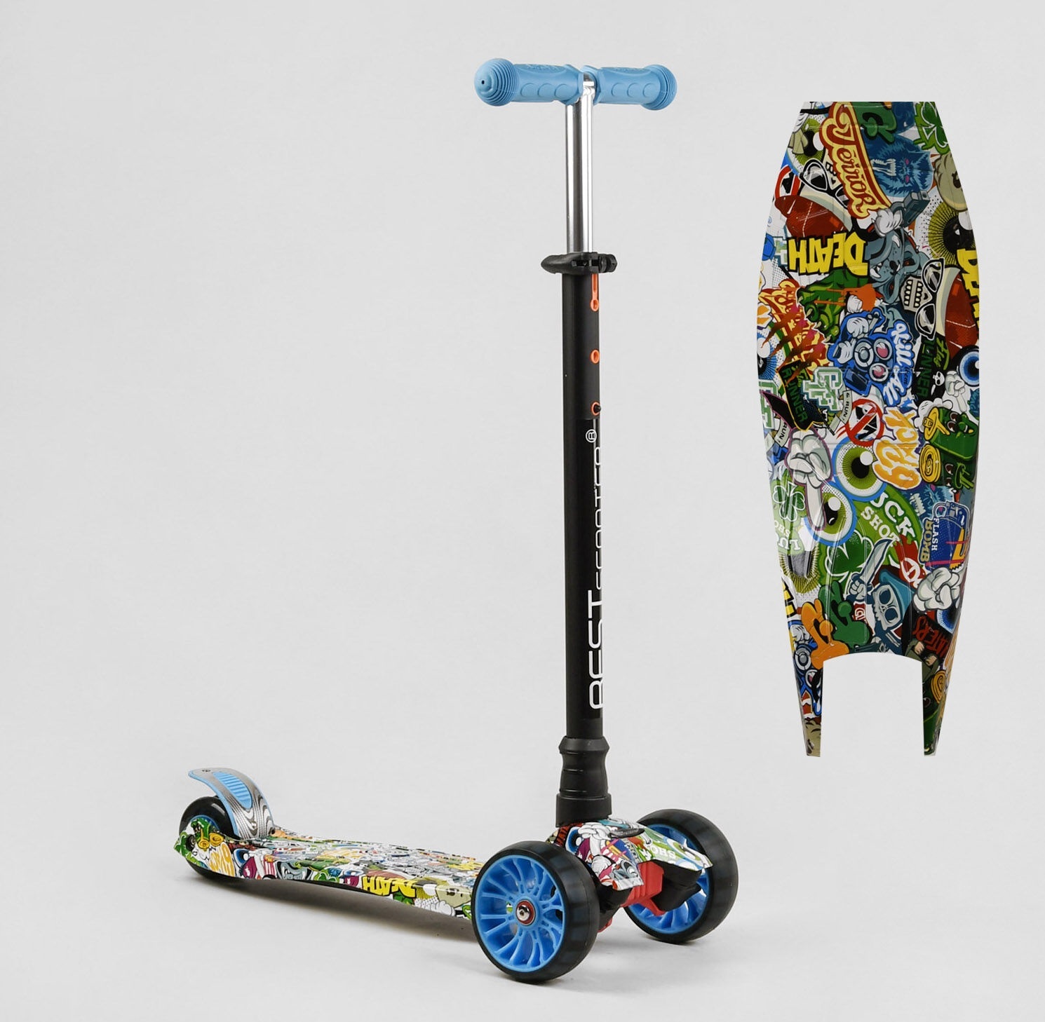 

Самокат Best Scooter MAXI Black-Blue (S-11901)