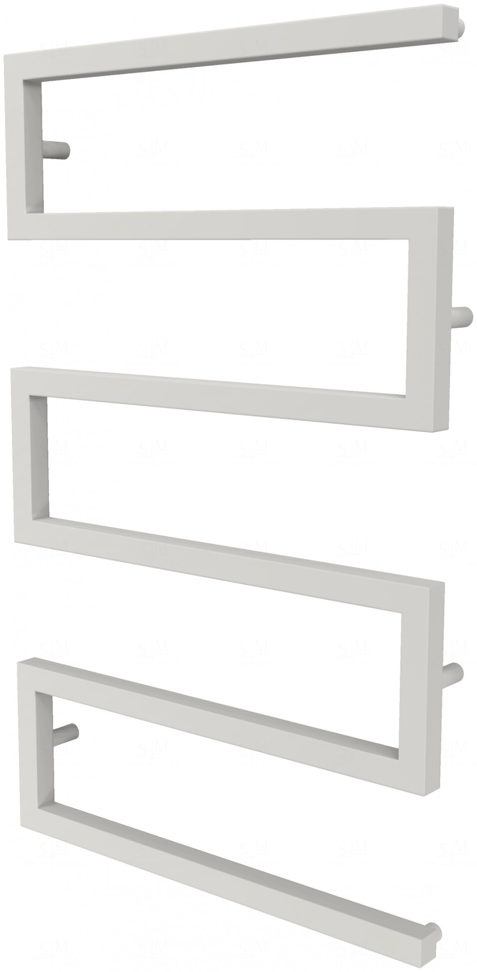 

Белый полотенцесушитель Ultra 5 RAL9016 змейка 930x550, white