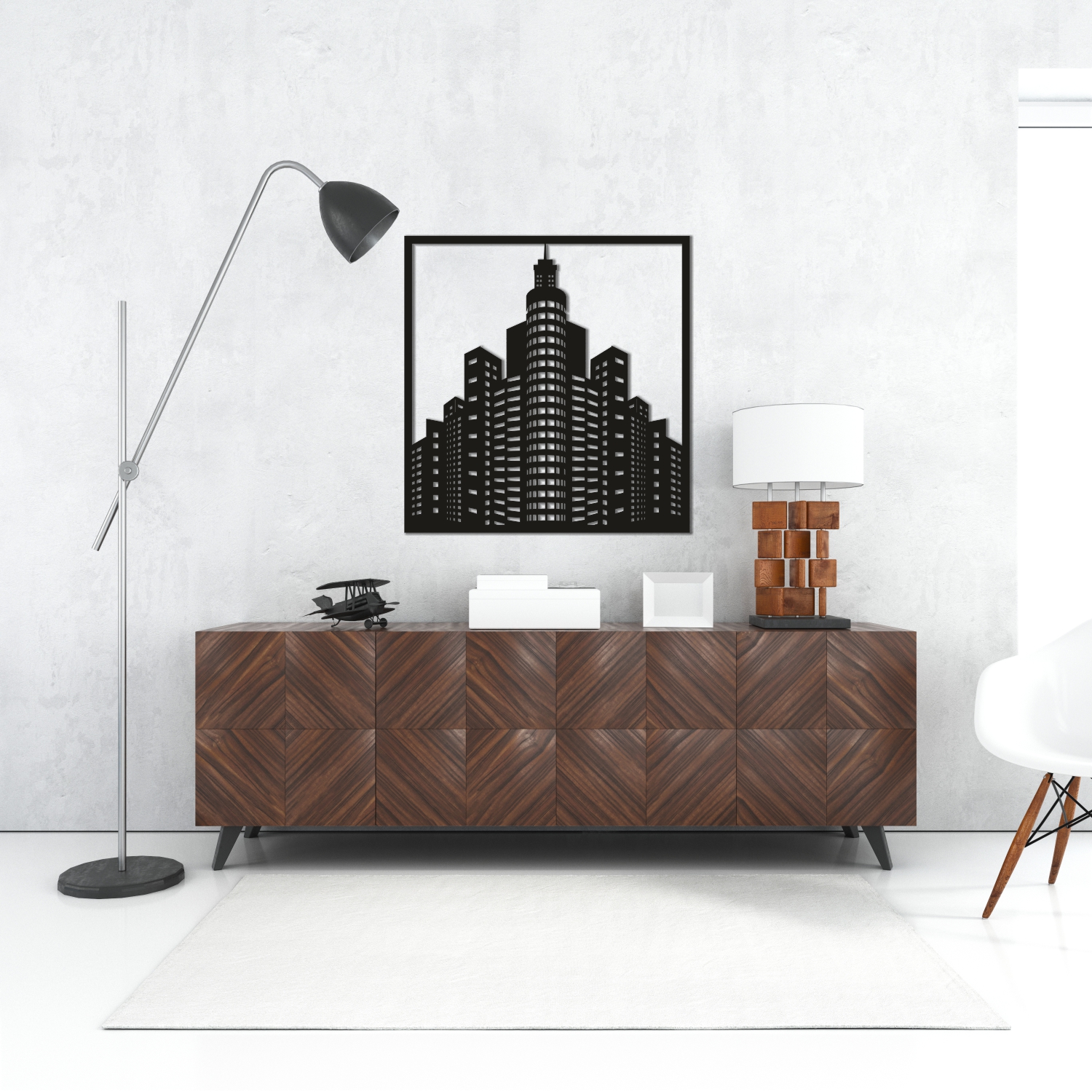 

Современная интерьерная картина из дерева «City» 7Arts WD-5400