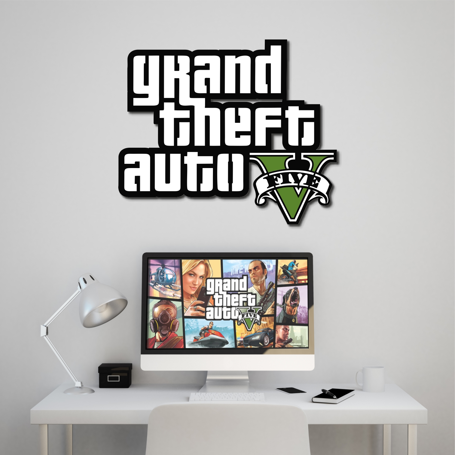 

Деревянный настенный декор для комнаты подростка GTA 5 WD-1360