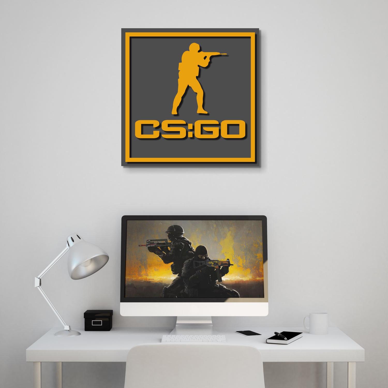 

Настенный декор из дерева для любителей видеоигр Counter-Strike WD-1340