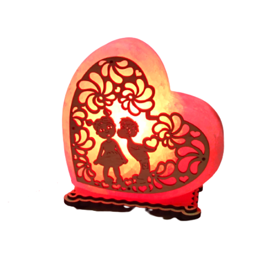 

Соляная лампа-ночник Сердце Saltlamp УЗ-5 Поцелуйчик высотой 18 см (123729)