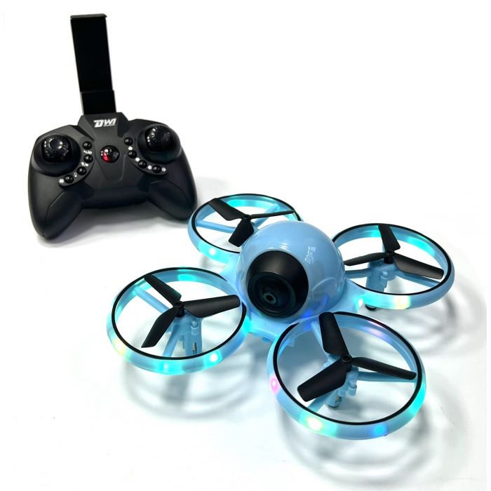 

Квадрокоптер Dowellin D10 W с FPV HD камерой, противоударный, до 11 мин., яркая подсветка (Голубой) (К27445)