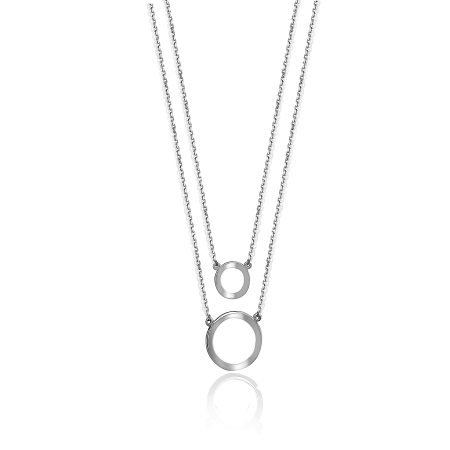 

Колье Qzsilver (908-01232) Серебро Белый 38 размер