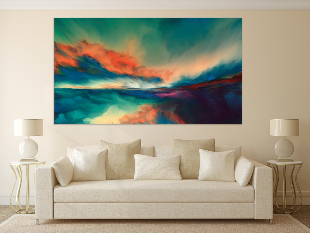 

Картина на холсте Абстракция Sunsets Never 90х180 см.