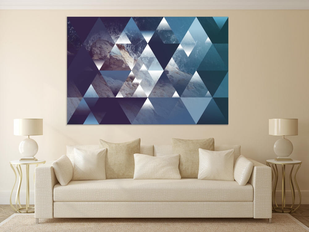 

Картина на холсте Абстракция Abstract Marine Geometric 110х150 см.