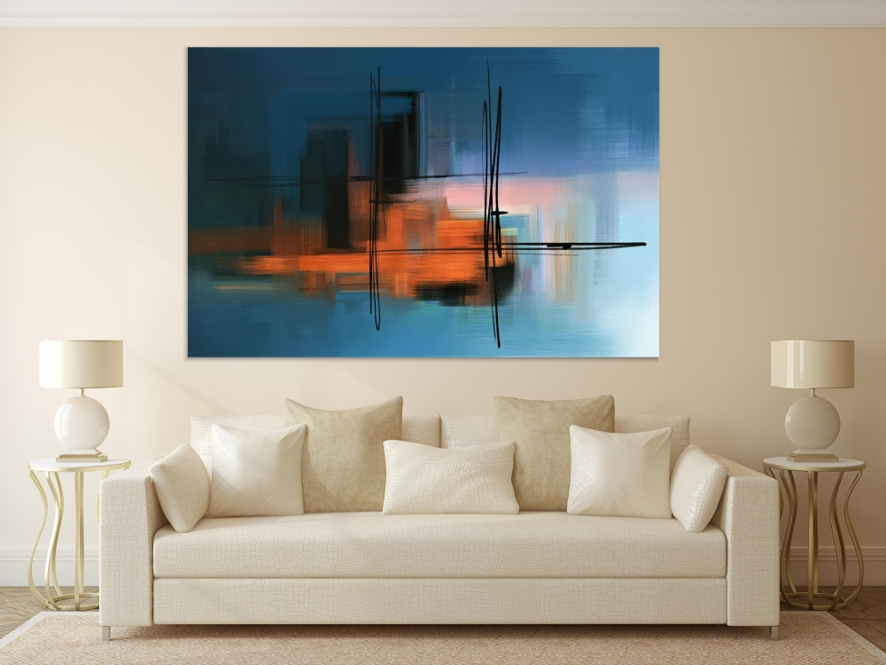 

Картина на холсте Абстракция Colorful Abstract Acrylic Painting 45х60 см.