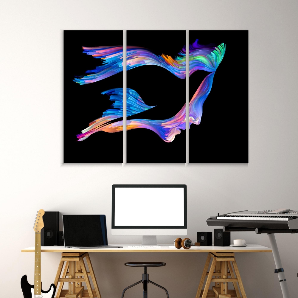 

Картина на холсте Модульные Модульная картина Bird Of Mind 3 картины 70х140 см.