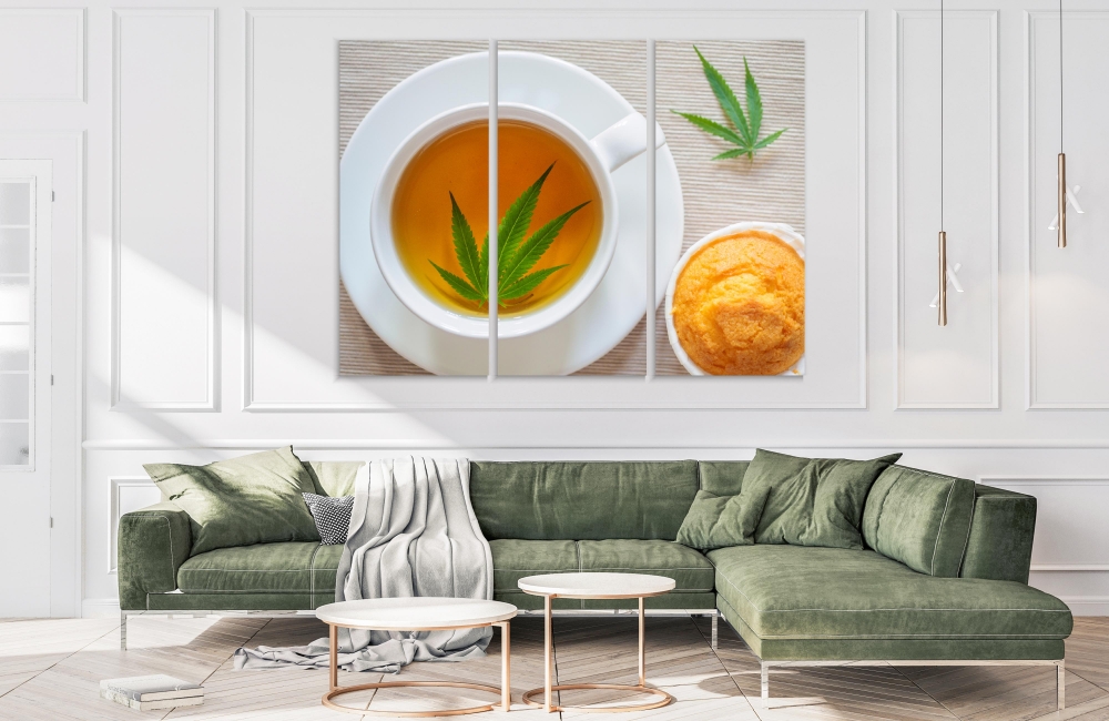 

Картина на холсте Модульные Модульная картина Breakfast Sweet Cookies 3 картины 60х120 см.