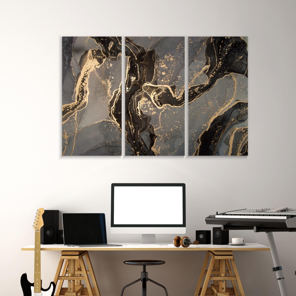 

Картина на холсте Модульные Модульная картина Fluid Painting 3 картины 60х120 см.