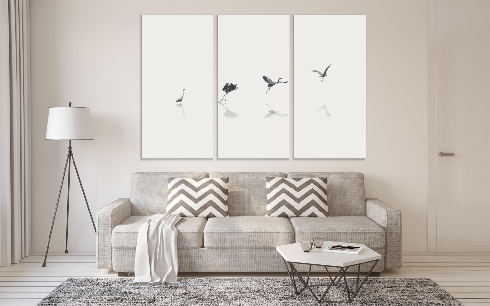 

Картина на холсте Модульные Модульная картина Flight Of Migratory Birds 3 картины 30х60 см.