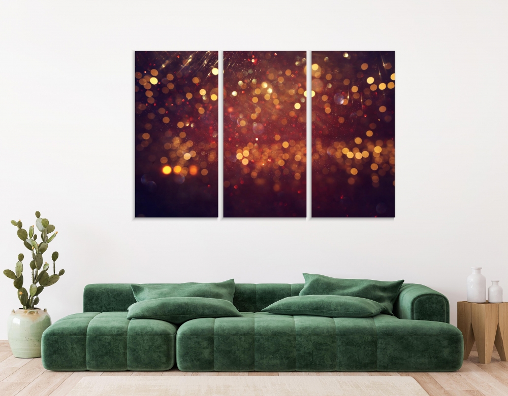 

Картина на холсте Модульные Модульная картина Shiny Lights 3 картины 40х80 см.