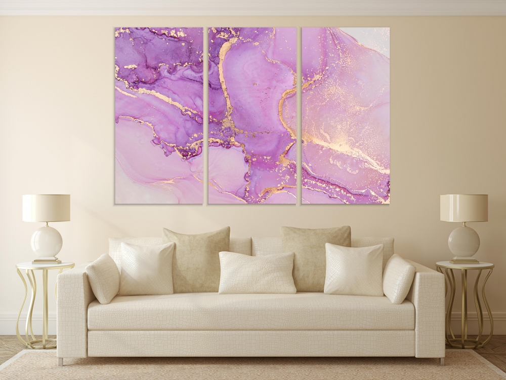 

Картина на холсте Модульные Модульная картина Mixture Of Lilac And Pink Colors 3 картины 30х60 см.