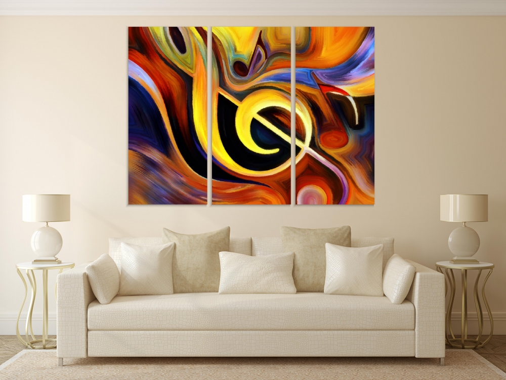 

Картина на холсте Модульные Модульная картина Music Inside 3 картины 30х60 см.