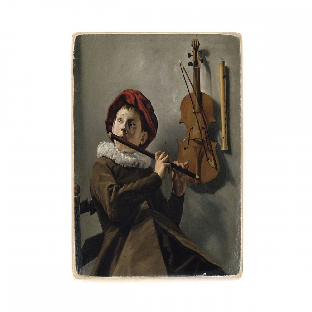 

Деревянный постер Искусство Judith Leyster - Boy playing the Flute А2