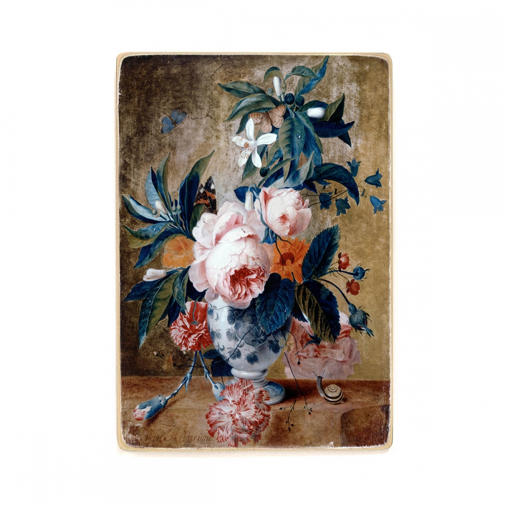 

Деревянный постер Искусство Van Huysum, Michiel - A Delft Vase with Flowers А1