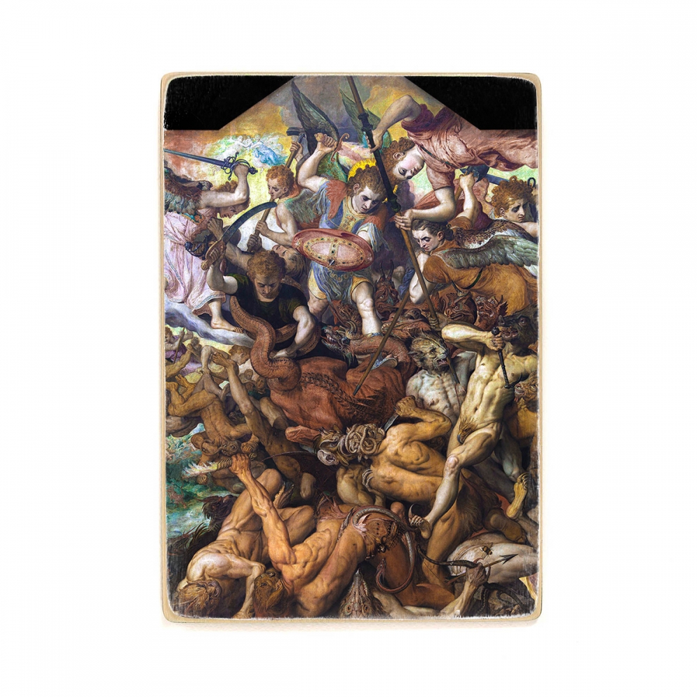 

Деревянный постер Искусство The Fall of the Rebel Angels - Frans Floris (1554) А2