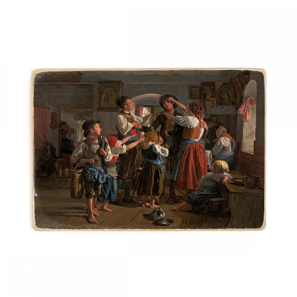 

Деревянный постер Искусство Ferdinand Georg Waldmüller - The Conscripts Farewell А1