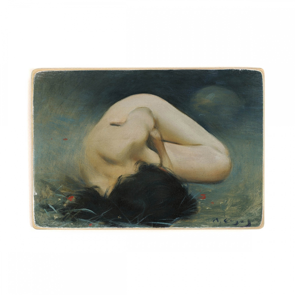 

Деревянный постер Искусство Ramon Casas – Foreshortened female nude (1894) А2