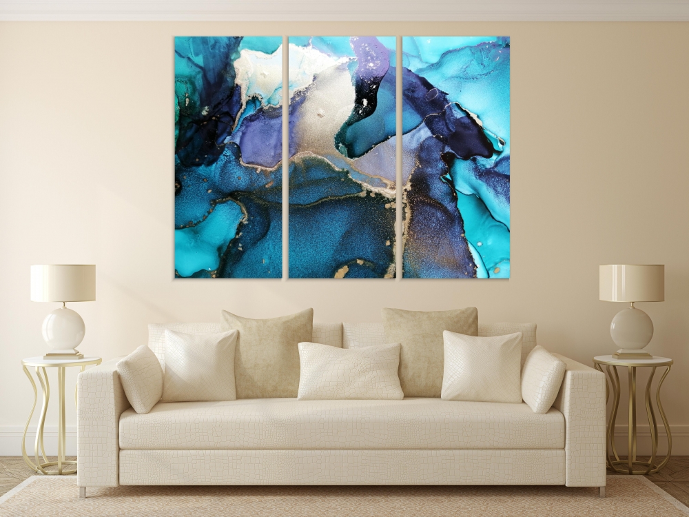 

Картина на холсте Модульные Модульная картина Abstract Mosaic 3 картины 60х120 см.