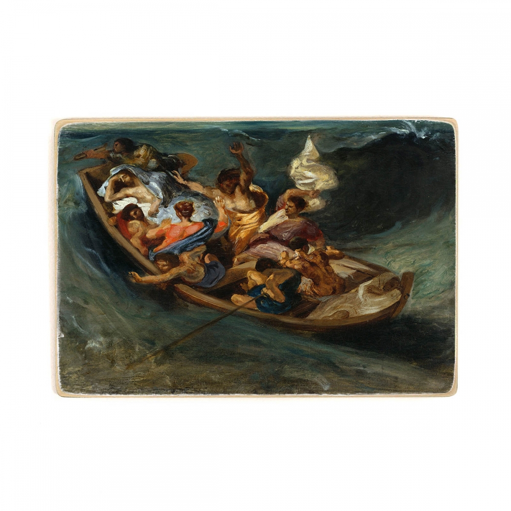 

Деревянный постер Искусство Eugène Delacroix - Christ on the Sea of Galilee А1