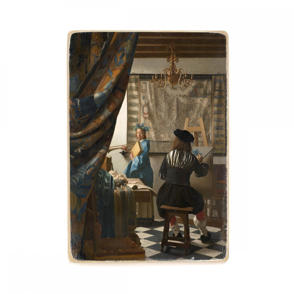 

Деревянный постер Искусство Jan Vermeer - The Art of Painting А1