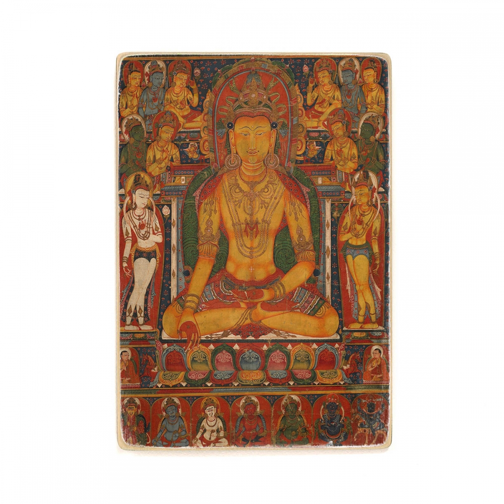 

Деревянный постер Искусство Buddha Ratnasambhava with Wealth Deities А2