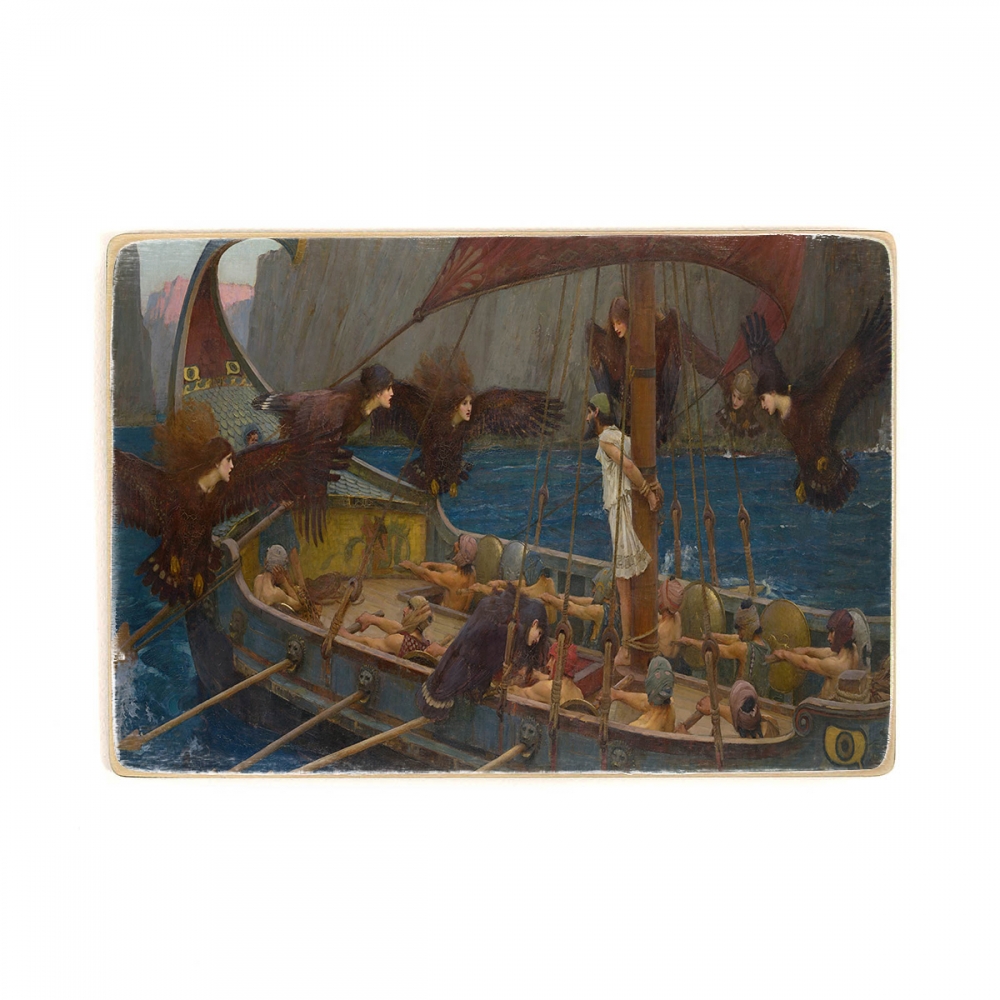 

Деревянный постер Искусство John William Waterhouse - Ulysses and the Sirens А2