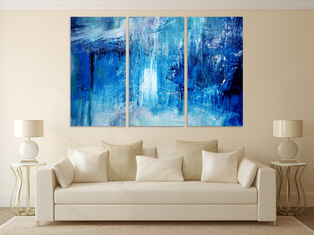 

Картина на холсте Модульные Модульная картина Abstract Oil Painting 3 картины 25х50 см.