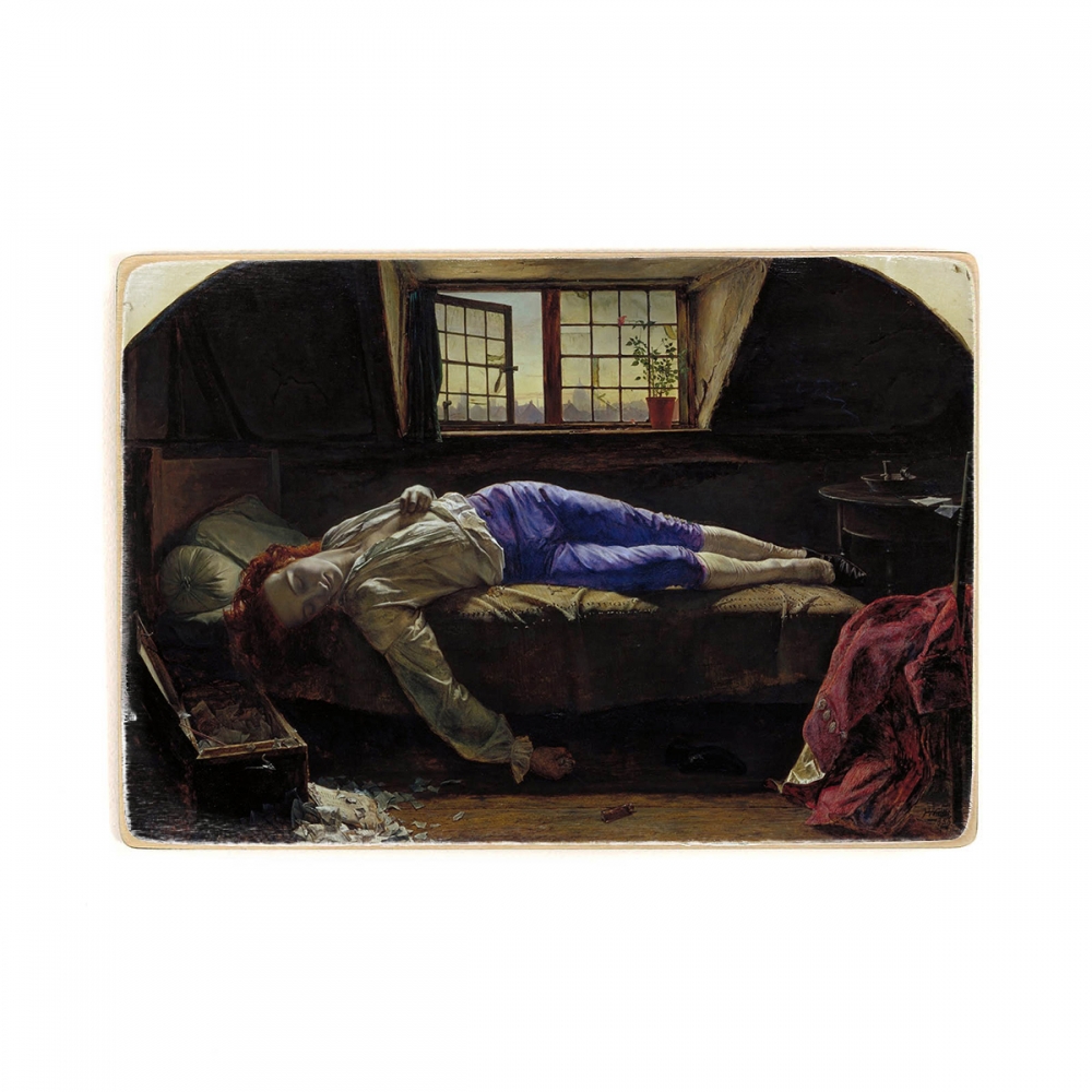 

Деревянный постер Искусство Henry Wallis - The Death of Chatterton А2