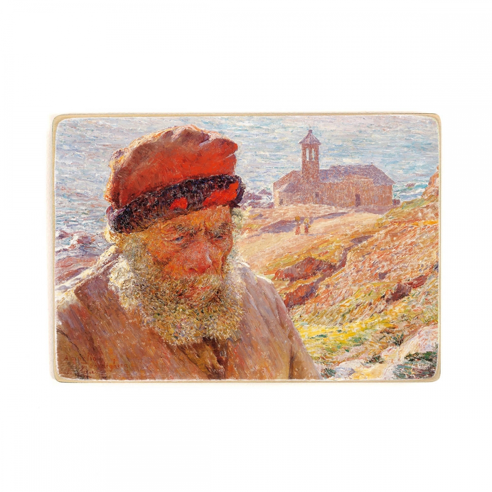 

Деревянный постер Искусство Emile Claus - Ampelio, old fisherman of Bordighera 1898 А2