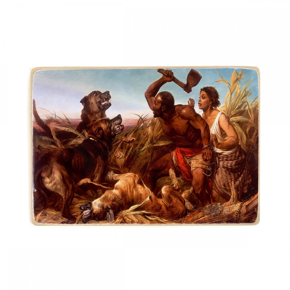 

Деревянный постер Искусство Richard Ansdell - The Hunted Slaves А2