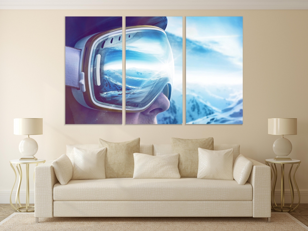 

Картина на холсте Модульные Модульная картина Winter Sports 3 картины 70х140 см.