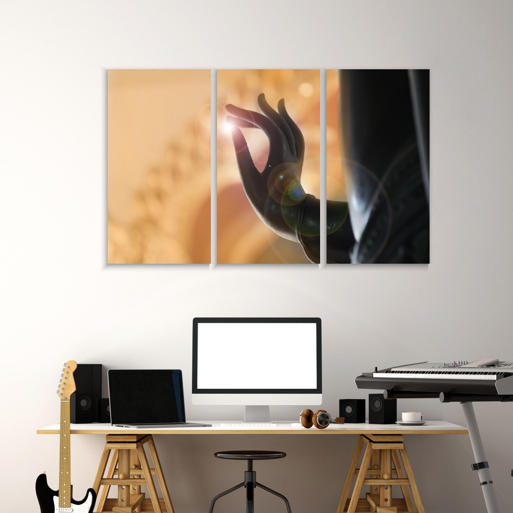 

Картина на холсте Модульные Модульная картина Buddha's Hand 3 картины 45х90 см.